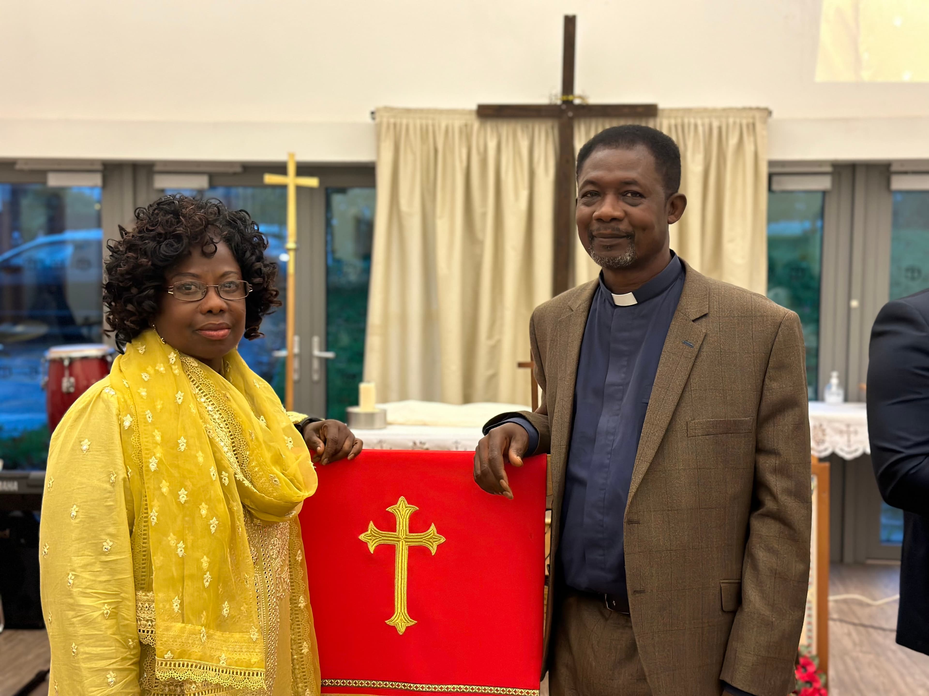 Pastor Bright Brobbey with his wife Deaconess Mrs. Augustina Brobbey